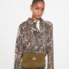 Kira Diamond Quilt Suede Shoulder Bag