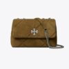Kira Diamond Quilt Suede Shoulder Bag