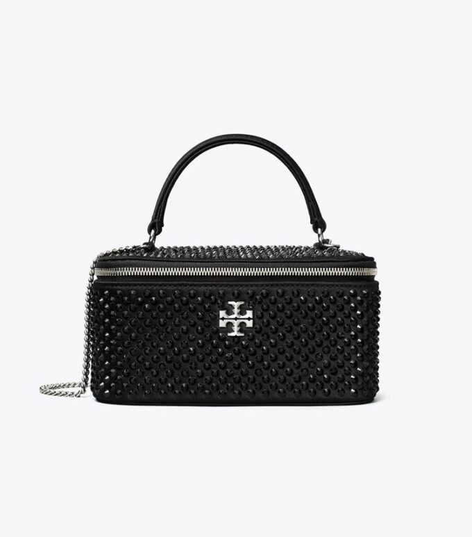 Kira Embellished Satin Vanity Case Kira Embellished Satin Vanity Case