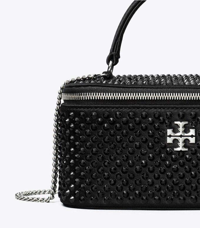 Kira Embellished Satin Vanity Case Kira Embellished Satin Vanity Case