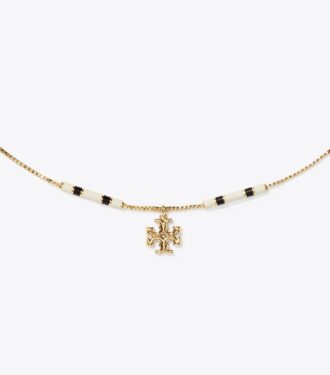 Kira Enamel Bar Pendant Necklace