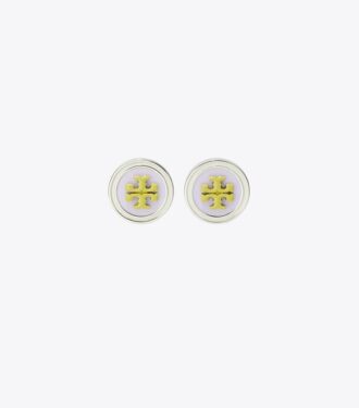 Kira Enamel Circle-Stud Earring