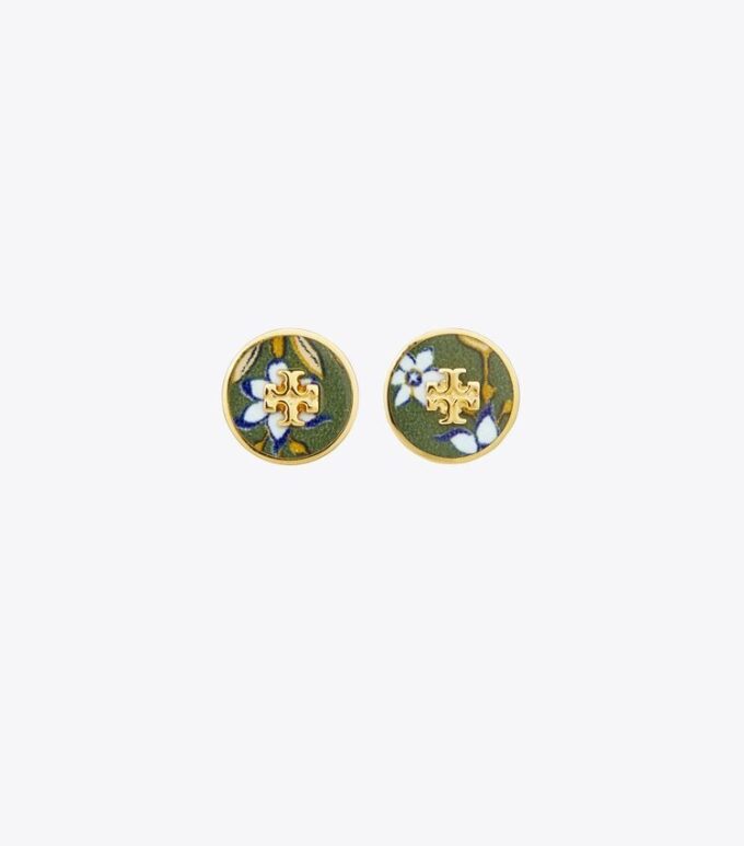 Kira Printed Circle-Stud Earring Kira Printed Circle-Stud Earring