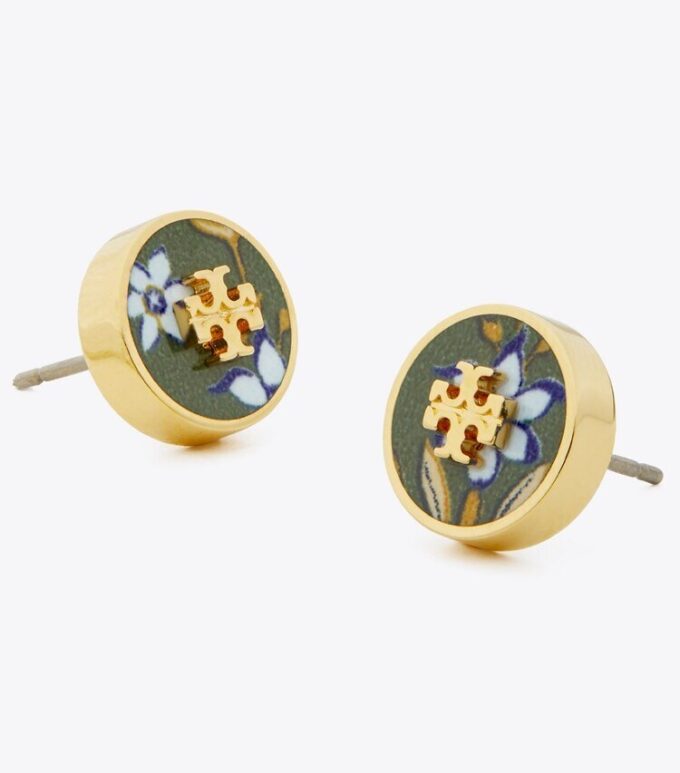 Kira Printed Circle-Stud Earring Kira Printed Circle-Stud Earring