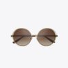 Kira Stripe Open-Wire Round Sunglasses Kira Stripe Open-Wire Round Sunglasses