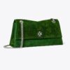 Kira Turnlock Flocked Shoulder Bag