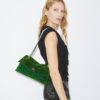 Kira Turnlock Flocked Shoulder Bag