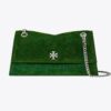 Kira Turnlock Flocked Shoulder Bag