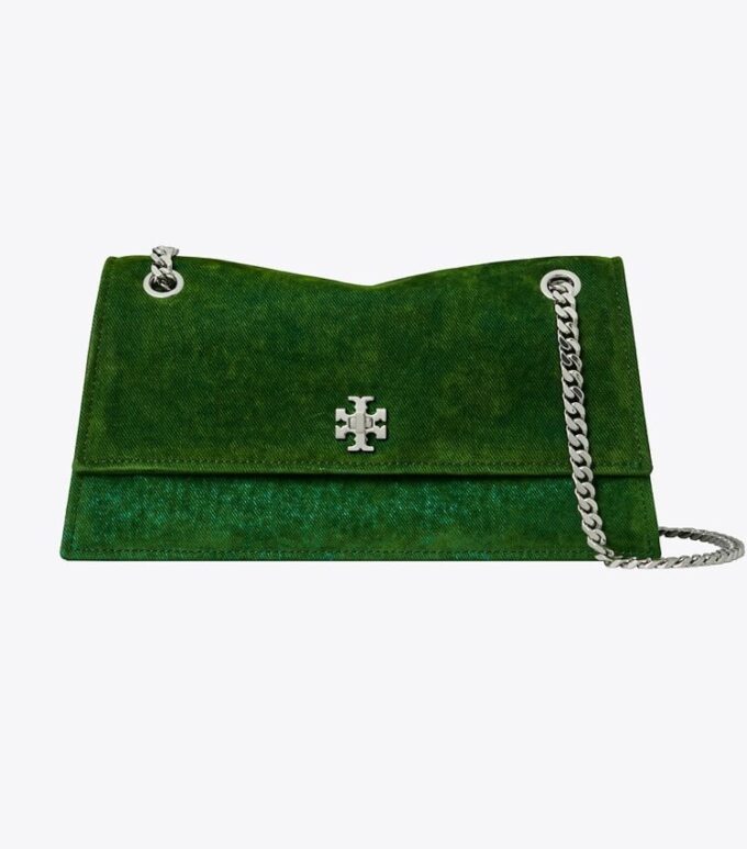 Kira Turnlock Flocked Shoulder Bag