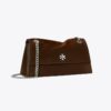 Kira Turnlock Suede Shoulder Bag