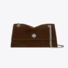 Kira Turnlock Suede Shoulder Bag
