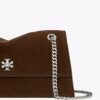 Kira Turnlock Suede Shoulder Bag