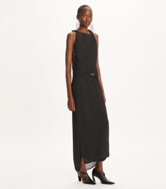 Knotted Crepe Dress