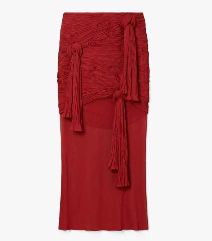 Knotted Viscose Skirt