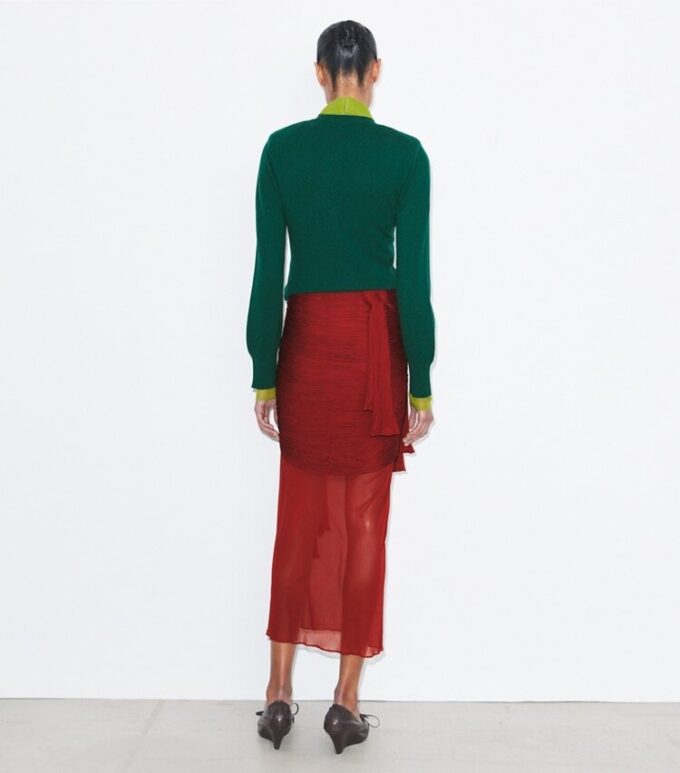 Knotted Viscose Skirt