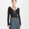 Lace-Up Wool Sweater