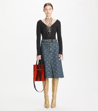 Deconstructed Denim Skirt