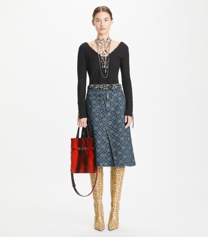 Deconstructed Denim Skirt