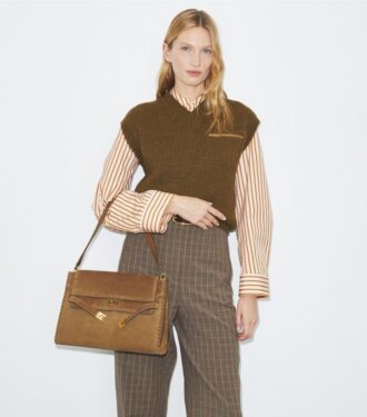 Large Lee Radziwill Suede Shoulder Bag
