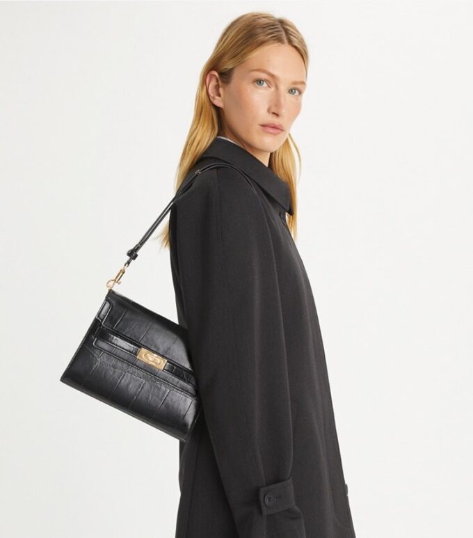 Lee Radziwill Croc-Embossed Shoulder Bag Lee Radziwill Croc-Embossed Shoulder Bag