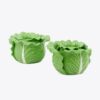 Lettuce Ware Candle Holder, Set Of 2