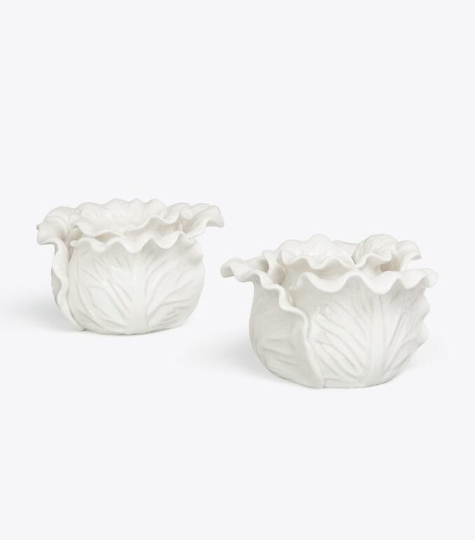 Lettuce Ware Candle Holder, Set Of 2