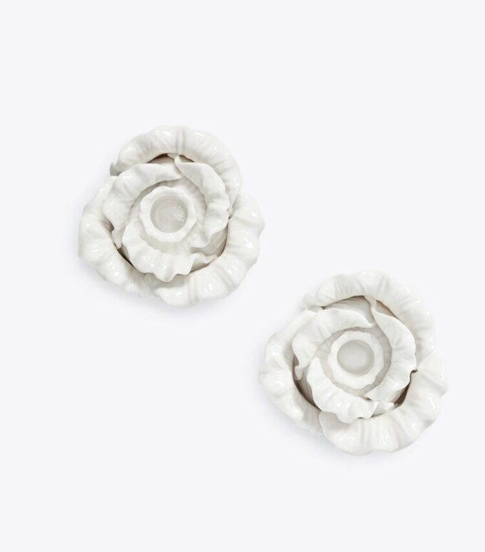 Lettuce Ware Candle Holder, Set Of 2