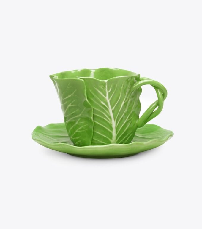 Lettuce Ware Cup &Amp; Saucer, Set Of 2 Lettuce Ware Cup &Amp; Saucer, Set Of 2