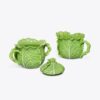 Lettuce Ware Lidded Sugar Pot &Amp; Creamer Lettuce Ware Lidded Sugar Pot &Amp; Creamer