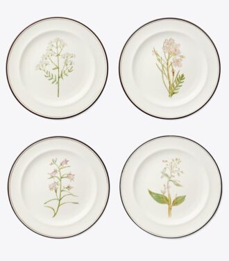 Lilac Flower Salad Plates, Set Of 4