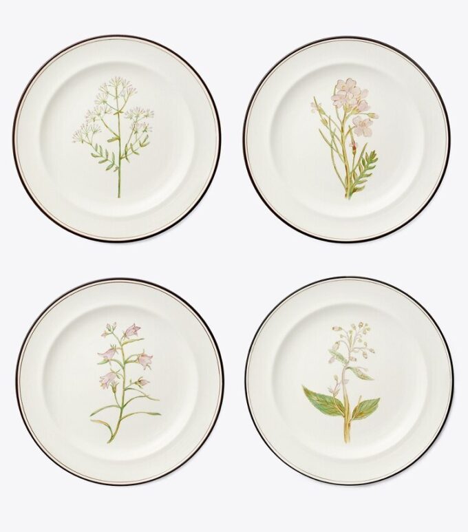Lilac Flower Salad Plates, Set Of 4 Lilac Flower Salad Plates, Set Of 4