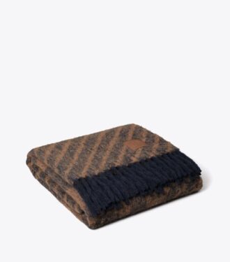 Logo Stripe Bouclé Blanket