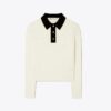 Long-Sleeve Cotton Pointelle Polo