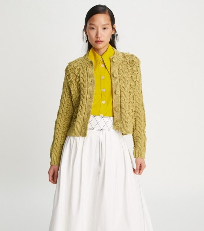 Marled Crewneck Cardigan