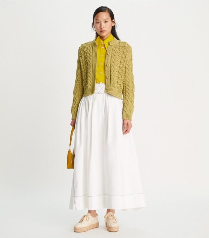 Marled Crewneck Cardigan