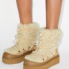Mellow Shearling Lace-Up Boot