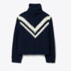 Merino Chevron Turtleneck Sweater