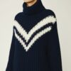 Merino Chevron Turtleneck Sweater
