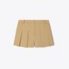Micro Twill Pleated Short