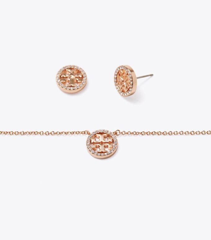 Miller Pavé Pendant Necklace &Amp; Stud Earring Gift Set Miller Pavé Pendant Necklace &Amp; Stud Earring Gift Set