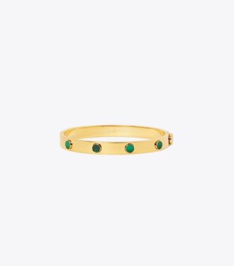 Miller Stud Semi-Precious Hinge Bracelet