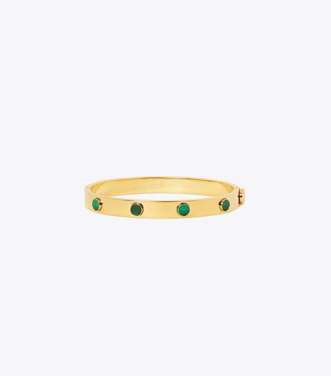 Miller Stud Semi-Precious Hinge Bracelet