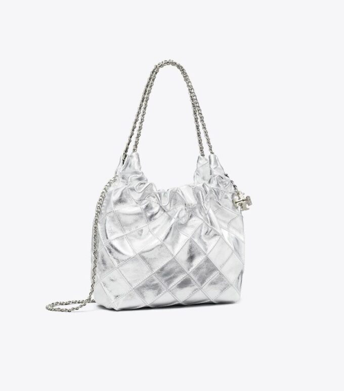 Mini Fleming Metallic Hobo Bag