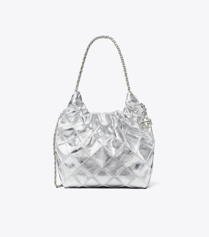 Mini Fleming Metallic Hobo Bag
