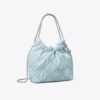 Mini Fleming Soft Denim Hobo Bag