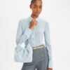 Mini Fleming Soft Denim Hobo Bag
