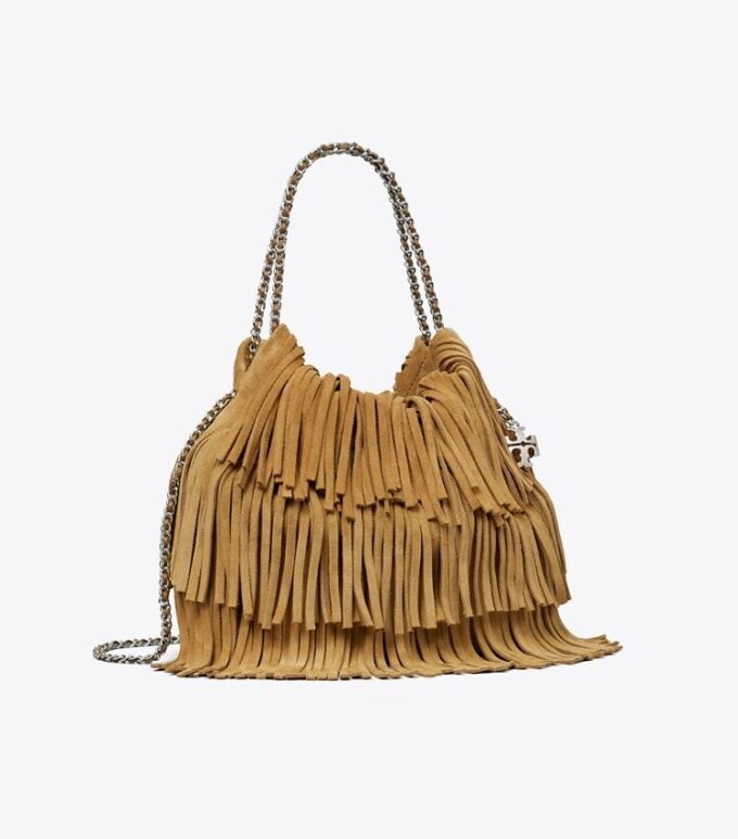 Mini Fleming Suede Fringe Hobo Bag Mini Fleming Suede Fringe Hobo Bag