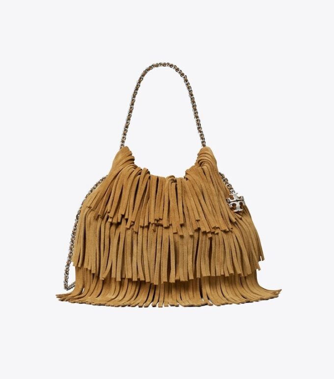 Mini Fleming Suede Fringe Hobo Bag Mini Fleming Suede Fringe Hobo Bag