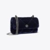 Mini Kira Diamond Quilt Velvet Pavé Flap Bag