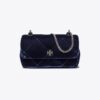 Mini Kira Diamond Quilt Velvet Pavé Flap Bag